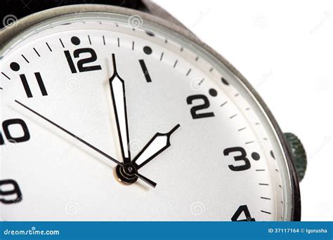 Clock Closeup Stock Photo Image Of White Minute Elegance 37117164