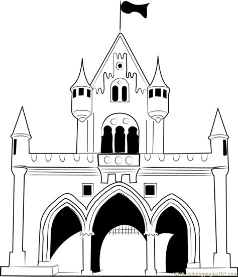 Walt Disney Castle Coloring Page for Kids - Free Castles Printable