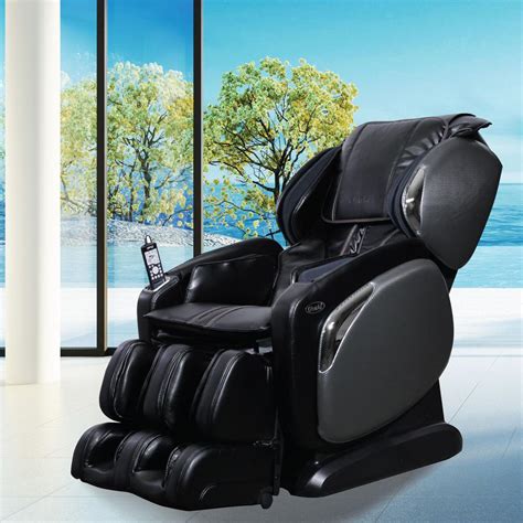 titan osaki black faux leather reclining massage chair os 4000ls black the home depot