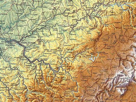 Amazon Com Raven Maps Indiana Topographic Wall Map Pr