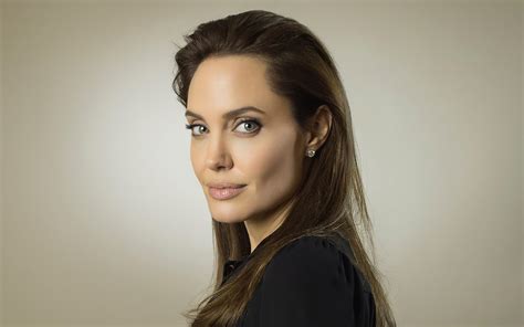 Download Brunette Long Hair Actress Celebrity Angelina Jolie Hd Wallpaper