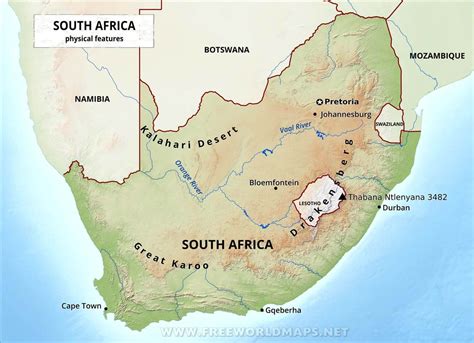 Blank Political Map Of South Africa United States Map