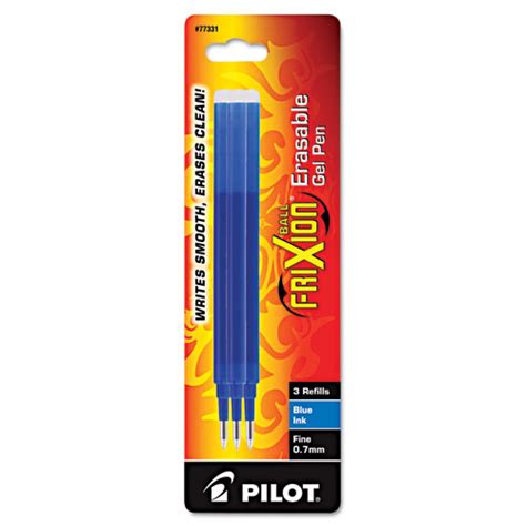 Pilot Refill For Frixion Erasable Gel Ink Pen Blue 3pk National