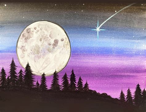 New Video ‘blue Moon Rising Acrylic Painting Tutorial Skye Pratt