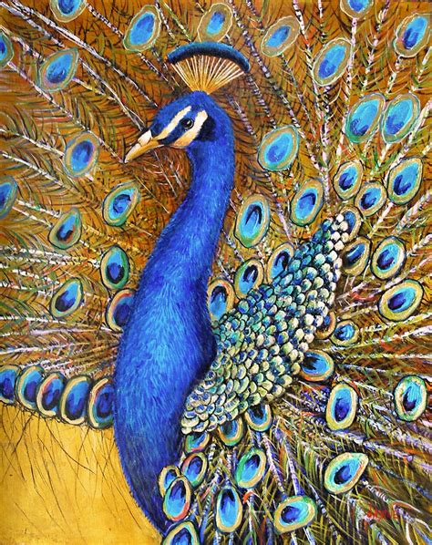 Peacock Canvas Peacock Painting Abstract Canvas Peacock Decor