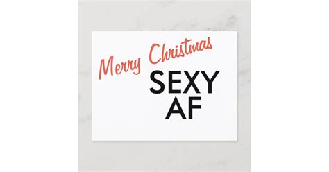 Merry Christmas Sexy Af Holiday Postcard