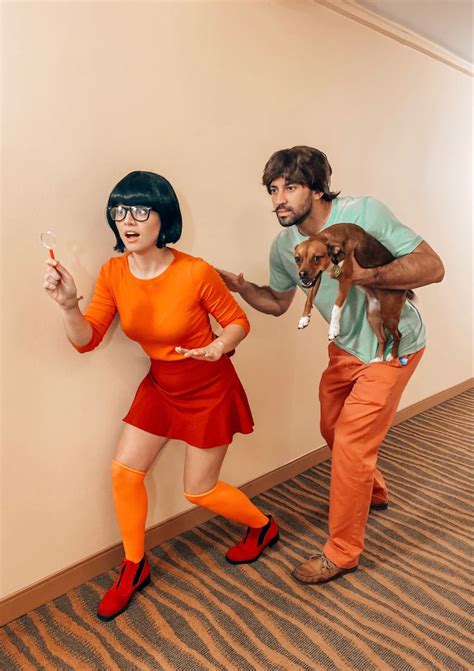 Velma And Shaggy Cosplay Cute Couples Costumes Couple Halloween Costumes Couples Costumes