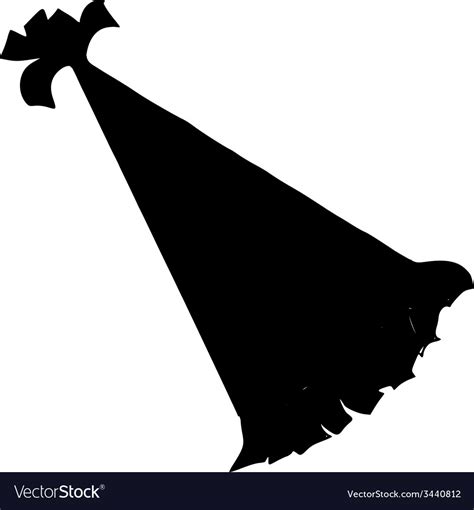 Silhouette Of Birthday Hat Royalty Free Vector Image
