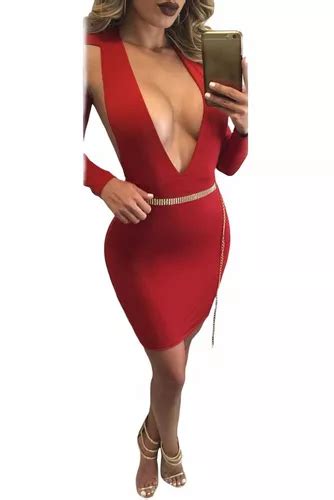 Vestido Sexy Rojo Amplio Escote Espalda Desnuda Antro 22831 Meses Sin Intereses