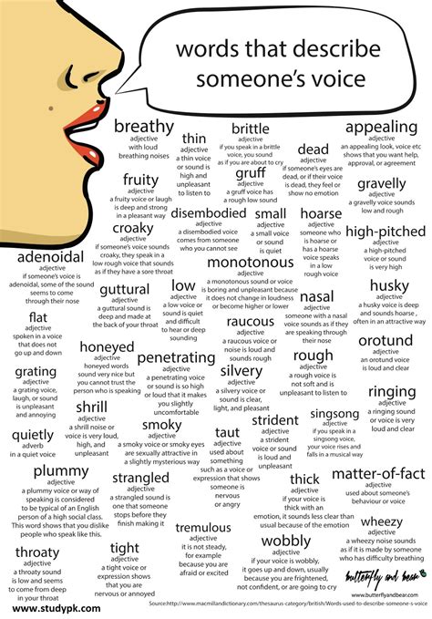 Writing Tips Words That Describe Someones Voice Studypk