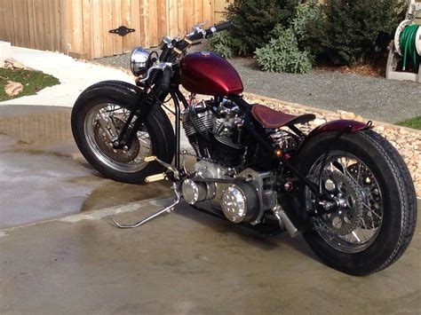 This bobber was built out of england by warr's motorcycles. 2014 Harley Davidson Shovelhead Bobber **zero engineering**