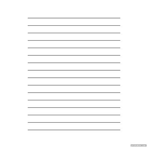 Printable wide lined paper