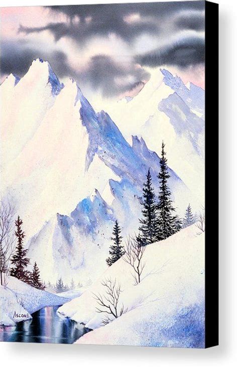 Winter Serenity Canvas Print Canvas Art By Teresa Ascone Watercolor
