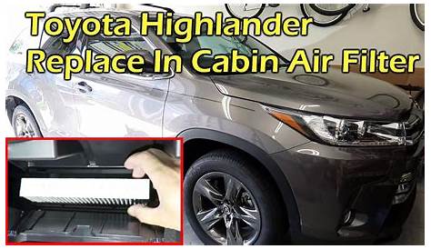 cabin air filter 2020 toyota highlander