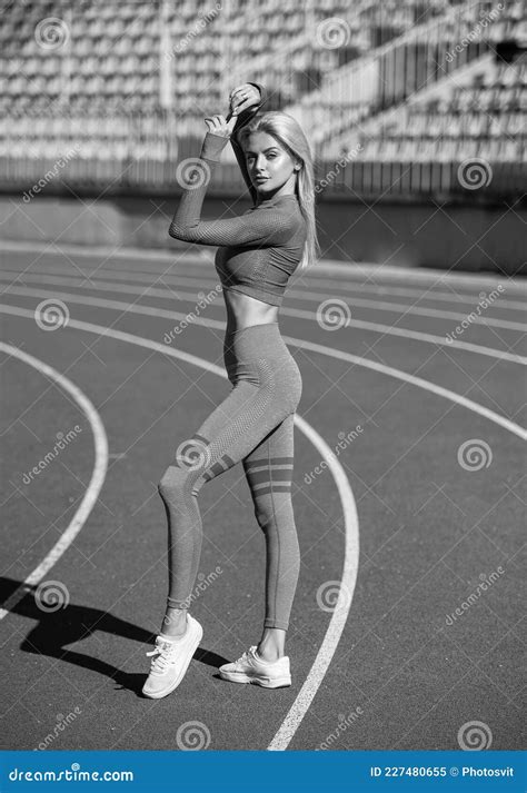 Pure Perfection Healthy And Sporty Fitness Woman In Sportswear Athletic Lady With Hips At