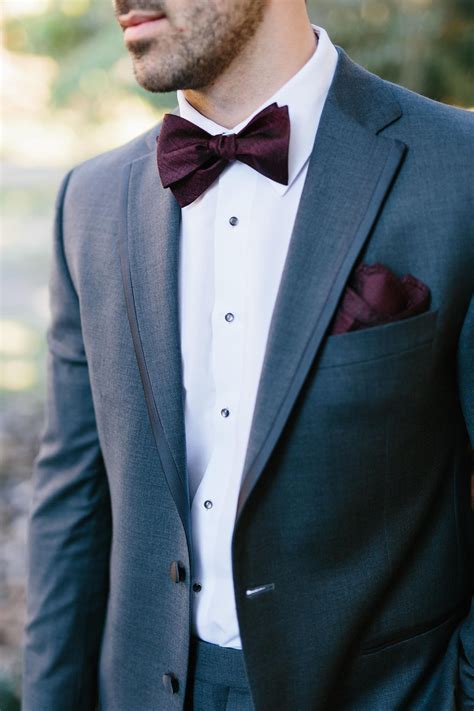Incredible Grey Suit Red Bow Tie References