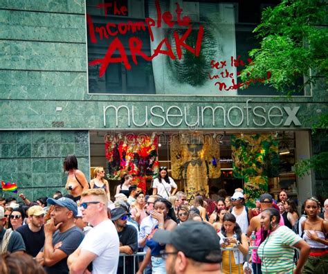 Crowd Outside The Museum Of Sex During The 2018 New York City Pride