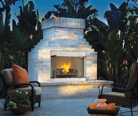 Comfort Flame 36 Stainless Steel Outdoor Vent Free Fireplace Natural