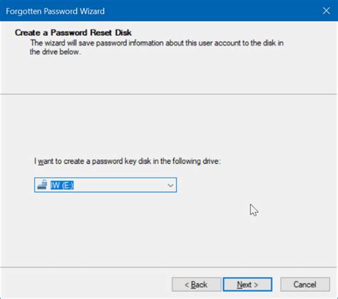 How To Create Windows 10 Password Reset Disk On Usb Drive