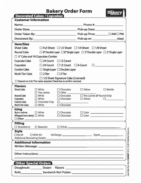Cake Order Forms Printable New 13 Best Images About Cake Order Form On