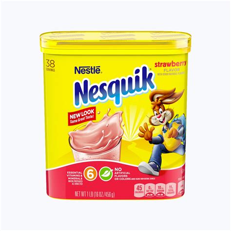 Flavored with real cocoa, nesquik provides 8 grams of protein and 10 essential vitamins and minerals when combined with lowfat vitamin a & d milk. Nesquik Fraise 266g | Import USA