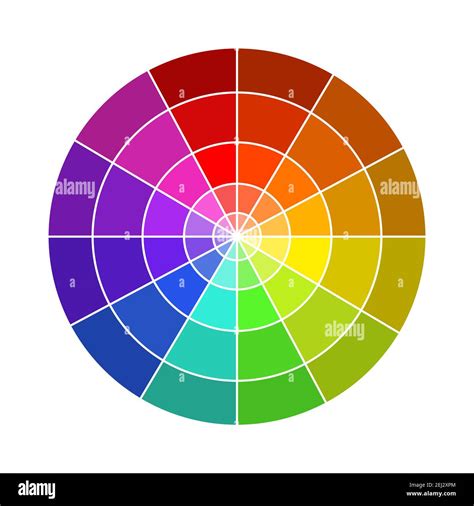 Vector Illustration Of The Color Wheel Colour Theory Basics Twelve