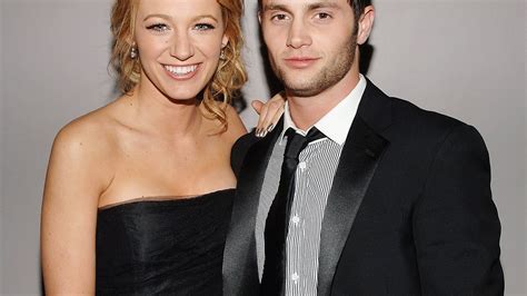 penn badgley says blake lively was his best on screen kiss and worst