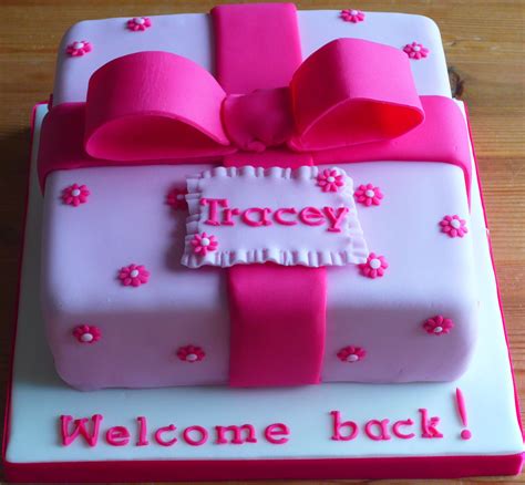 A Present Cake Vanilla Sponge Sandwiched With Jam And Buttercream And
