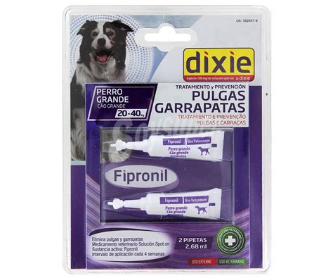 Dixie Pipetas insectífugas para perros grandes 20 40kg 2 68 mililitros