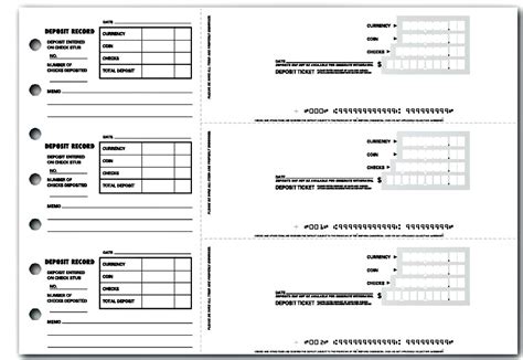 4 Printable Bank Deposit Slip Template Excel Template124