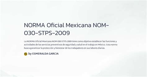 Norma Oficial Mexicana Nom Stps