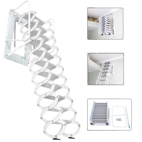 Wall Mounted Attic Ladder 12 Steps Loft Wall Ladder Stairs Al Mg Alloy