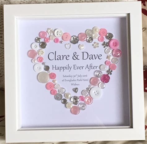 Personalised Wedding Button Picture Gift Bride And Groom Etsy Diy