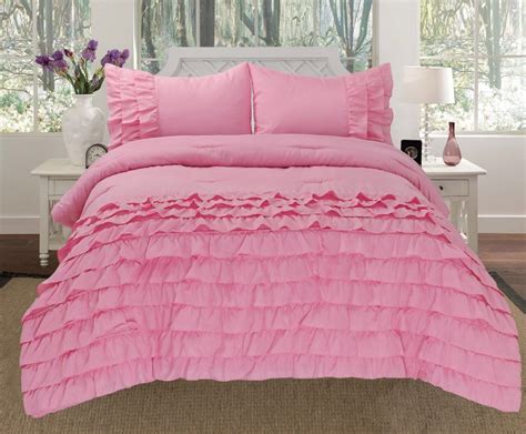 Empire Home 3 Piece Katy Pleated Ruffled Comforter Set Full Size