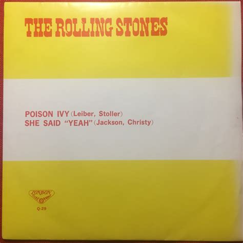 The Rolling Stones Poison Ivy She Said Yeah 1973 Vinyl Discogs