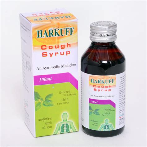 Plastic Harkuff Honey Base Herbal Cough Syrup Bottle Size 100 Ml