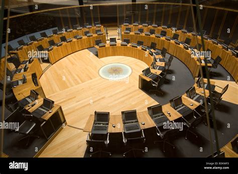 The Debating Chamber Of The National Assembly Of Wales Government