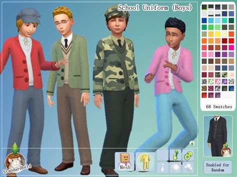 My Sims 4 Blog School Uniforms In 68 Colors For Kids By