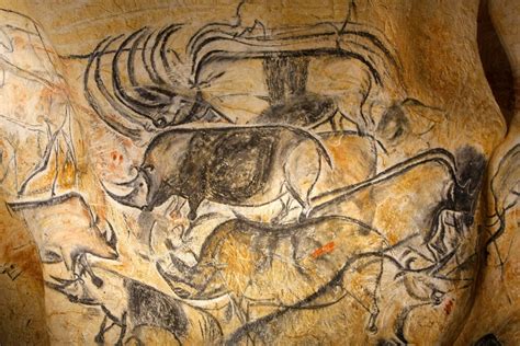 Chauvet Cave Wall Painting Of Animals Chauvet Cave