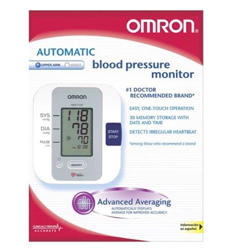 Omron Hem 712c Digital Blood Pressure Monitor With Large Cuff For Upper
