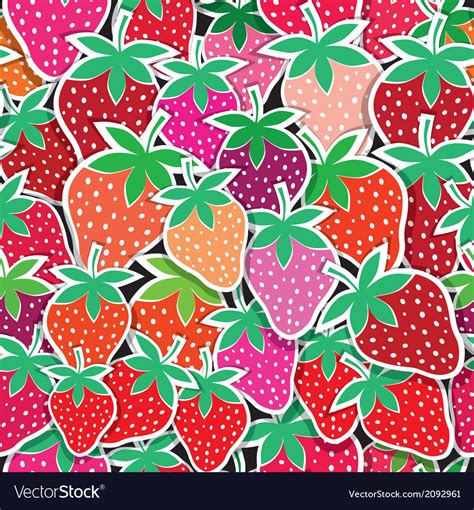 Seamless Strawberry Pattern Royalty Free Vector Image