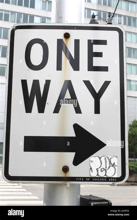 One Way Street Sign Stock Photo Alamy