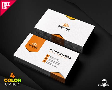 Make your business card in 5 minutes! Business Card Design Free PSD Set | PsdDaddy.com