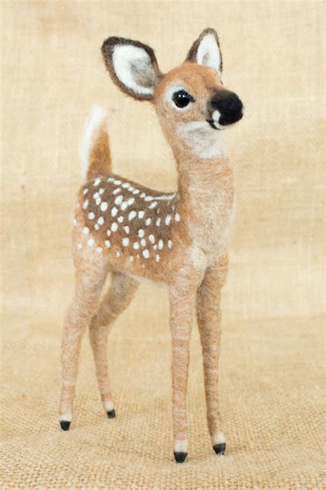Made To Order Needle Felted Deer Fawn Custom Needle Felted Etsy