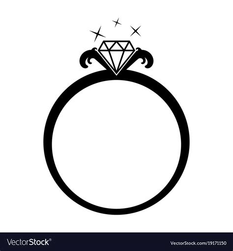 Diamond Jewelry Ring Royalty Free Vector Image
