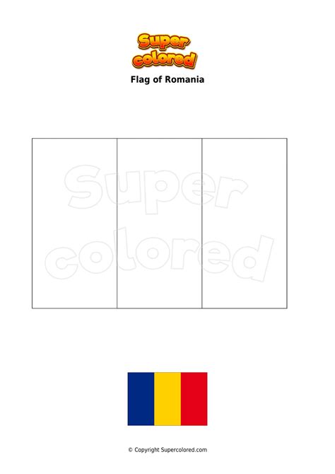 Coloring Page Flag Of Romania Supercolored Com