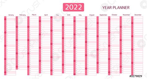 2022 Calendar Year Printable Planner Excel Templates 2022 Etsy Imagesee
