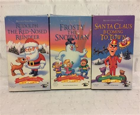 Christmas Classics Series Vhs Set Of 3 Santa Claus Rudolph Frosty The