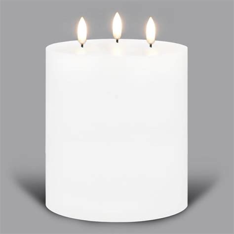 Nordic White Flameless Candle Triple Wick Extra Large Cestbien