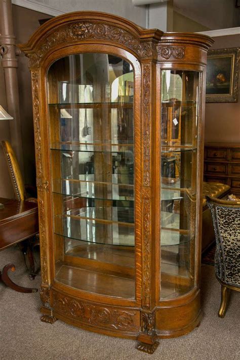 Horner Brothers Victorian Curved Glass China Cabinet 101 5364 Glass